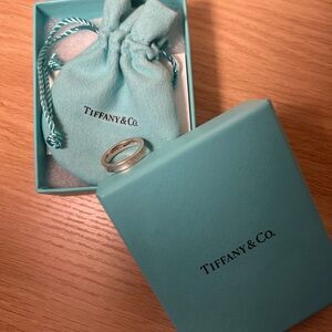 Tiffany & Co. Silver Ring with Pouch and Box